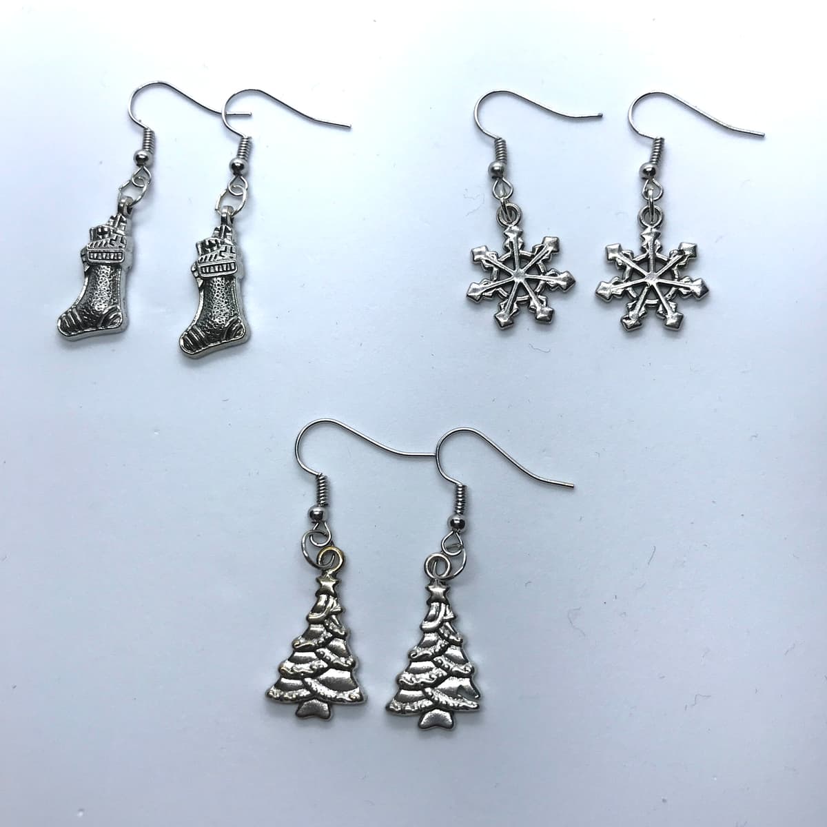 The selected image of Dainty Seasonal Fun Metal Christmas Earrings